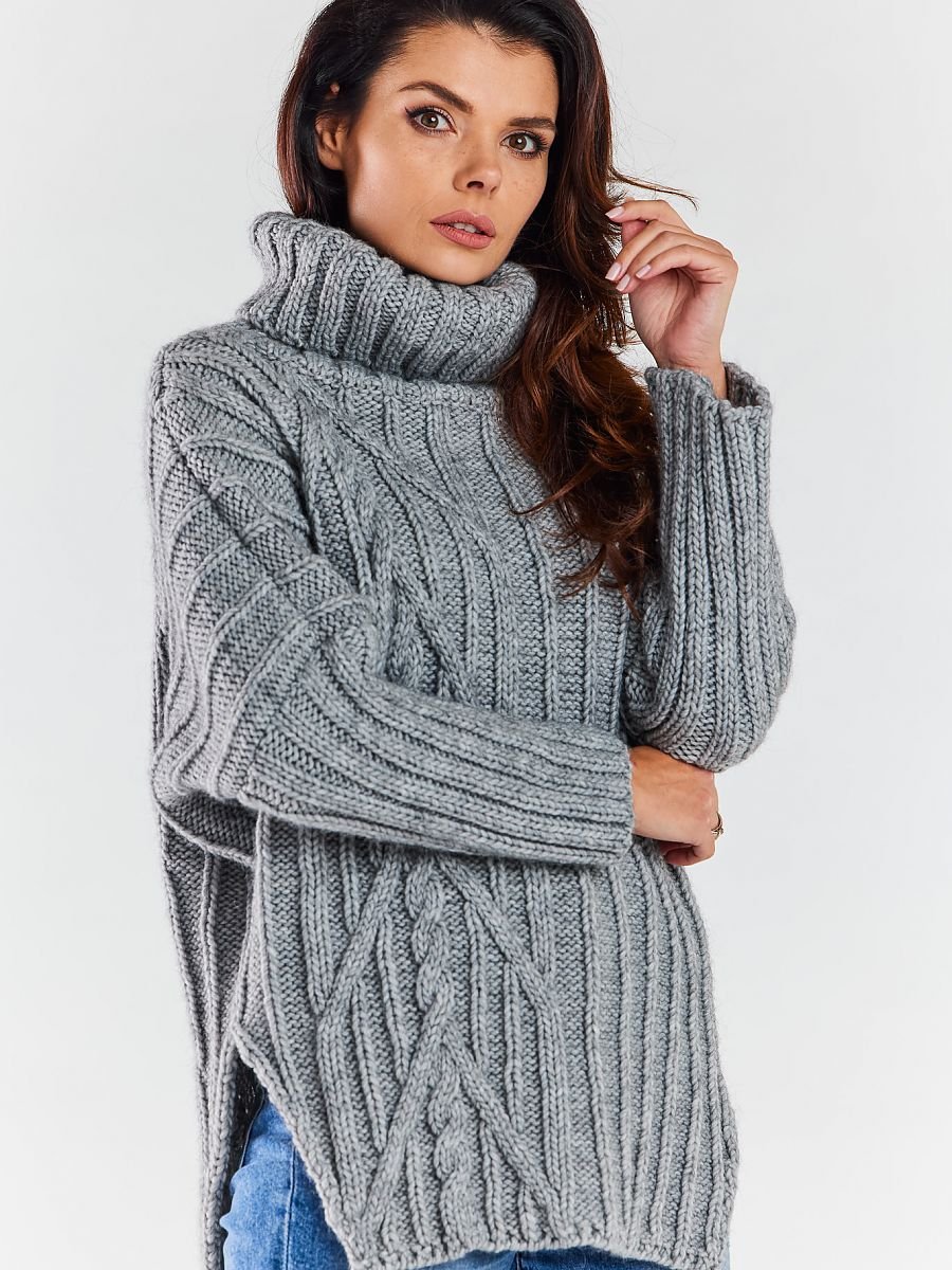 Turtleneck model 173936 Grey by awama - One Size -