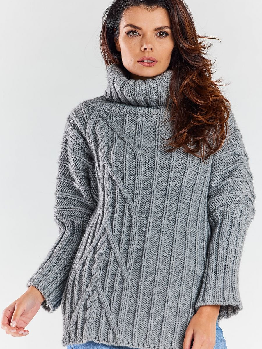 Turtleneck model 173936 Grey by awama - One Size -