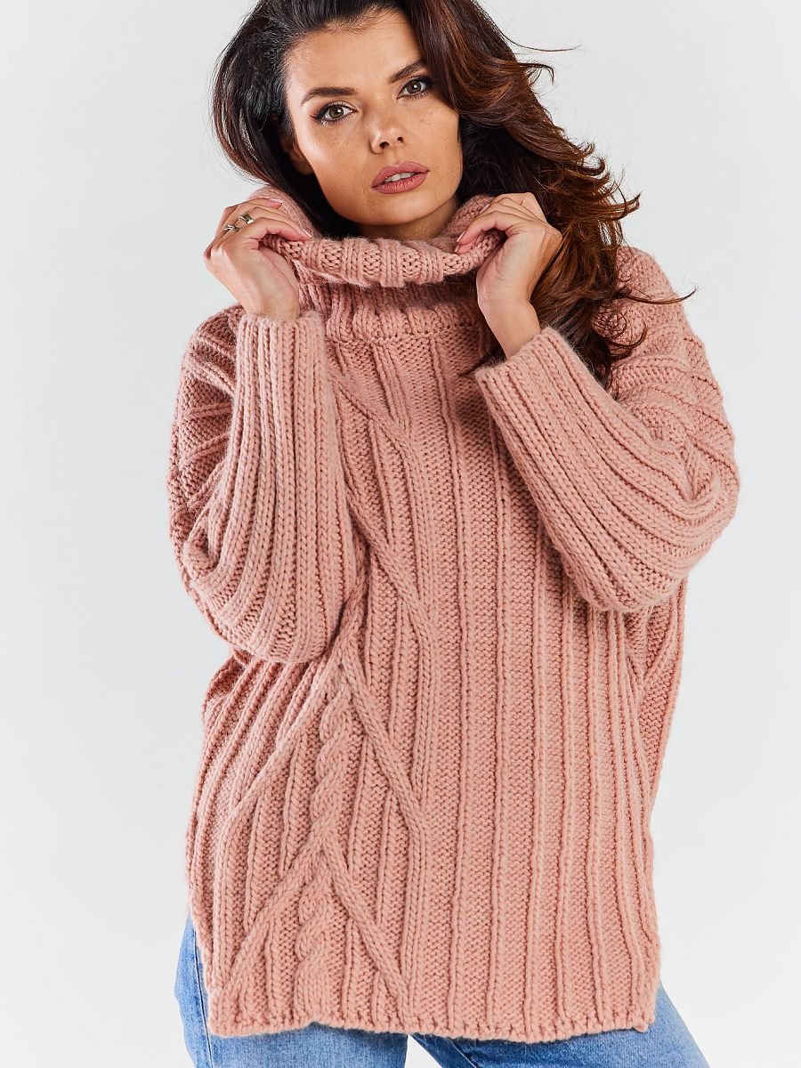 Turtleneck model 173938 Pink by awama - One Size -