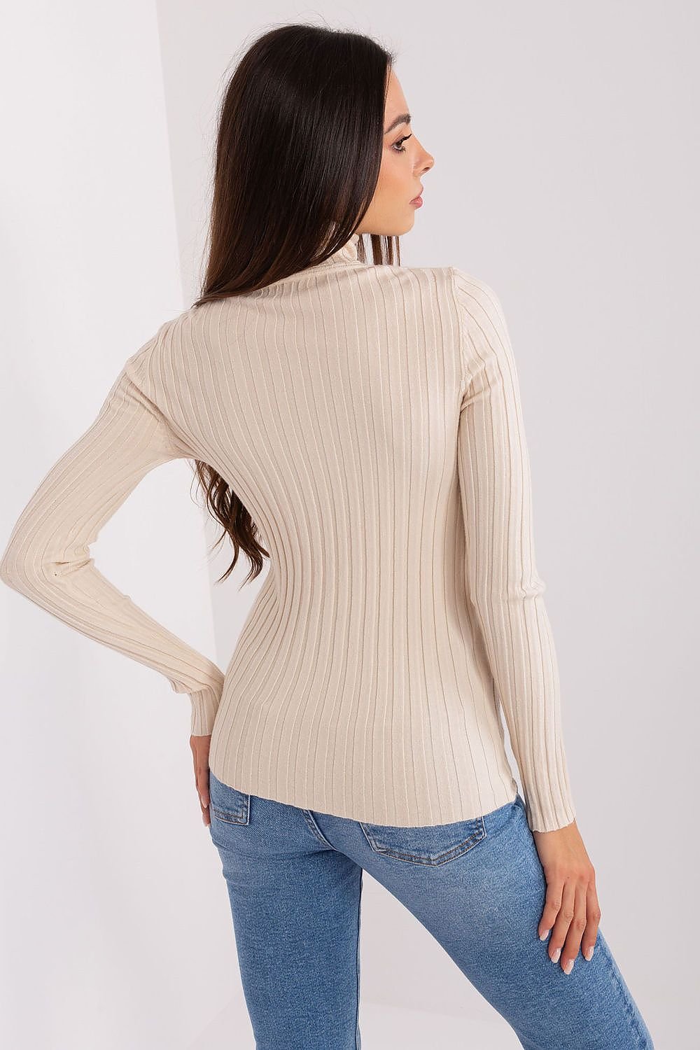 Turtleneck model 185550 Beige by Factory Price - Turtlenecks
