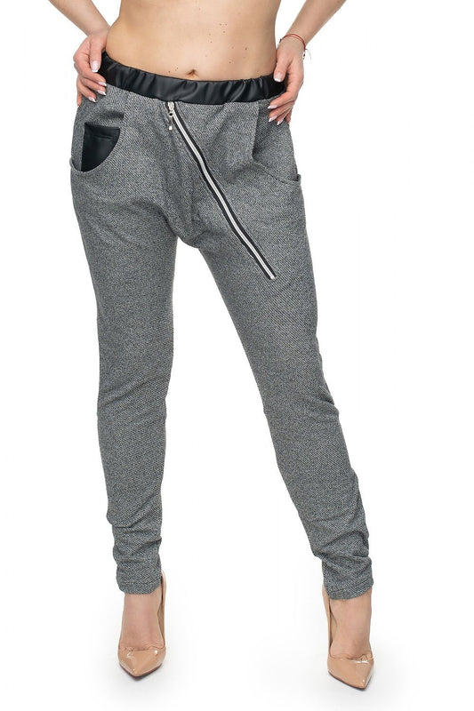 Women trousers model 132614 Grey by PeeKaBoo - One Size