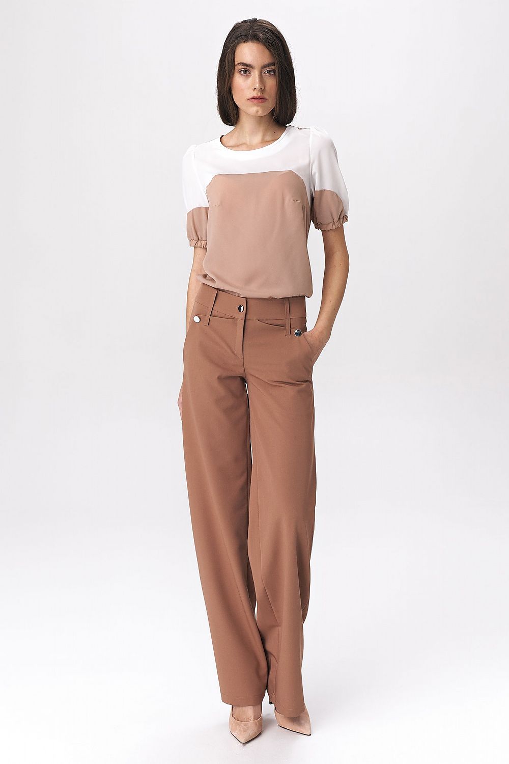 Women trousers model 140889 Brown by Nife - Women’s Trousers