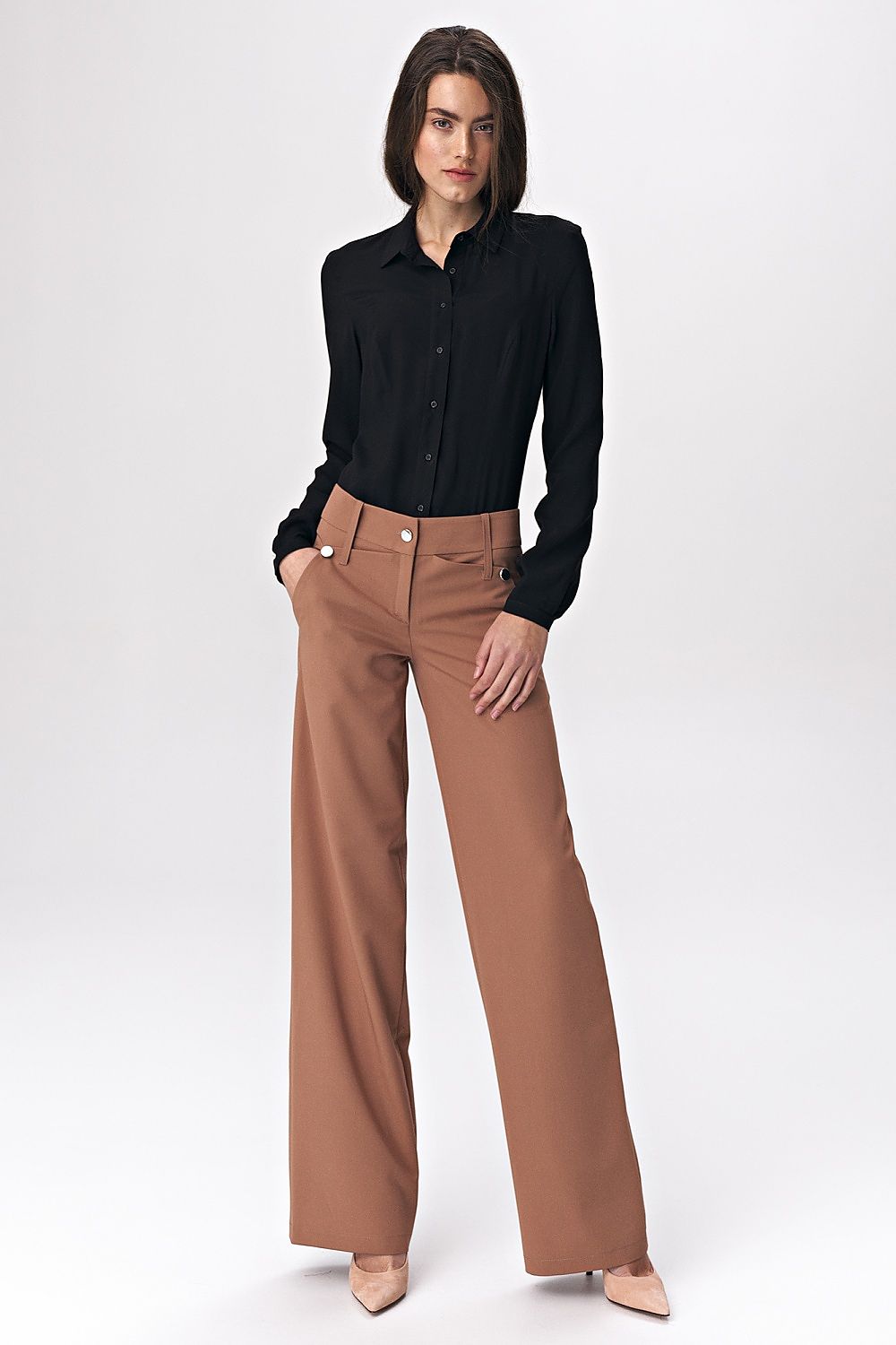 Women trousers model 140889 Brown by Nife - Women’s Trousers