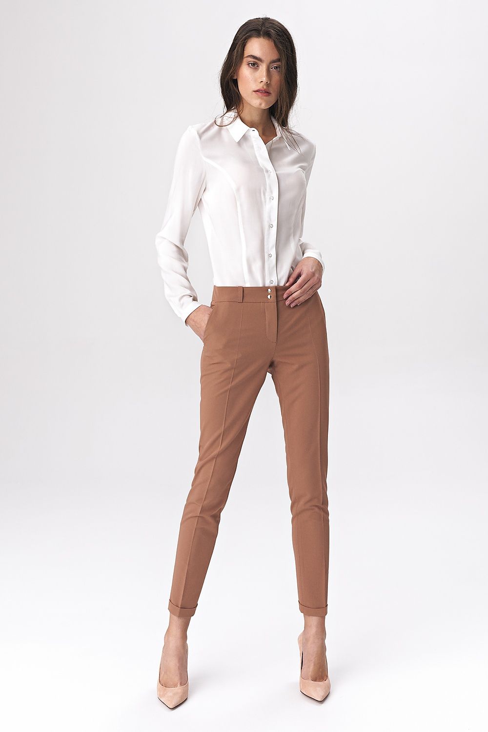 Women trousers model 142051 Brown by Nife - Women’s Trousers