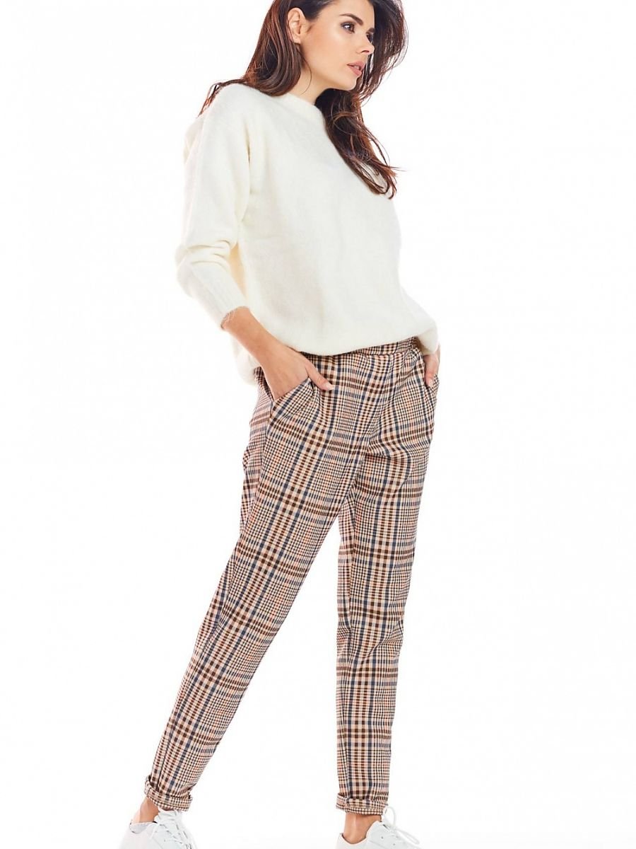 Women trousers model 148986 Brown by awama - Women’s